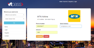 Make payment online for Airtime