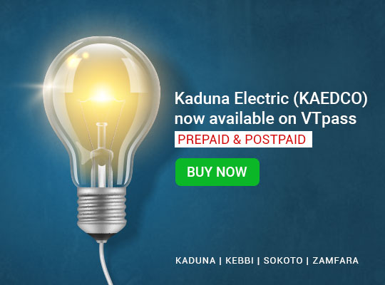 KAEDCO (Kaduna Electric) Now Available on VTpass!