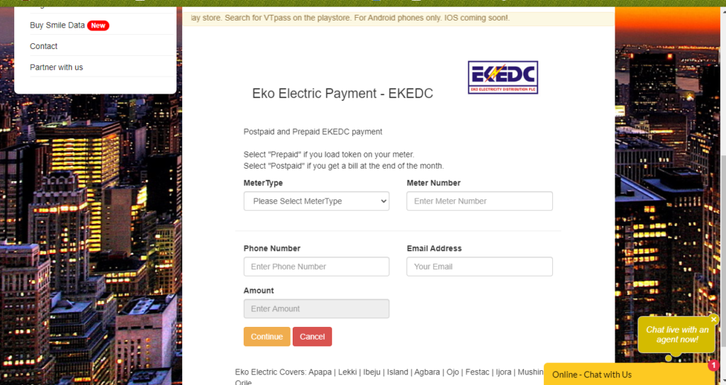 pay EKEDC bill